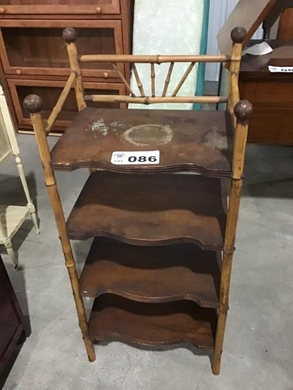 Lot 86: WOOD SHELF 37 inches tall