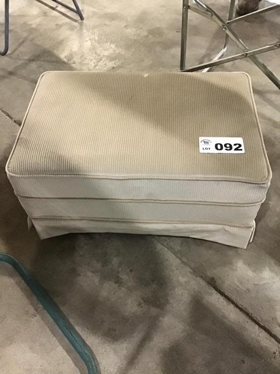 Lot 92: CLOTH COVERED OTTOMAN