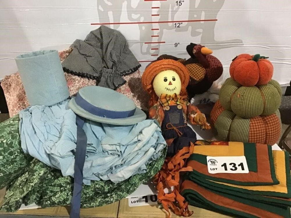 Lot 131: PIONEER DRESSES, FALL DECOR