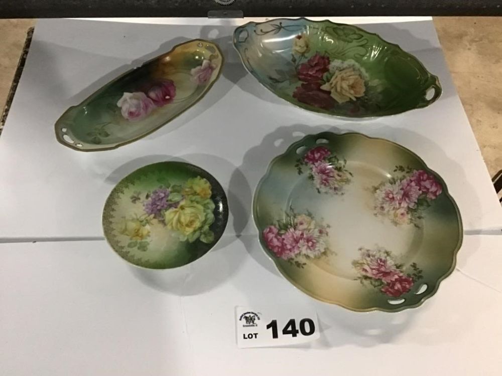 Lot 140: HAND PAINTED PORCELAIN DISHES