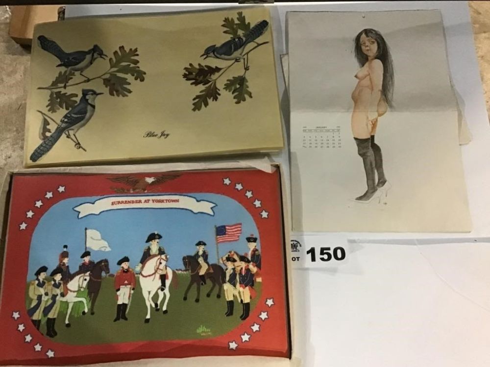 Lot 150: 1965 VINTAGE CALENDAR, PLACEMATS