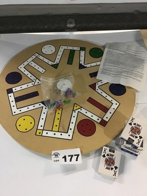 Lot 177: FAST TRACK BOARD GAME, PLAYING CARDS