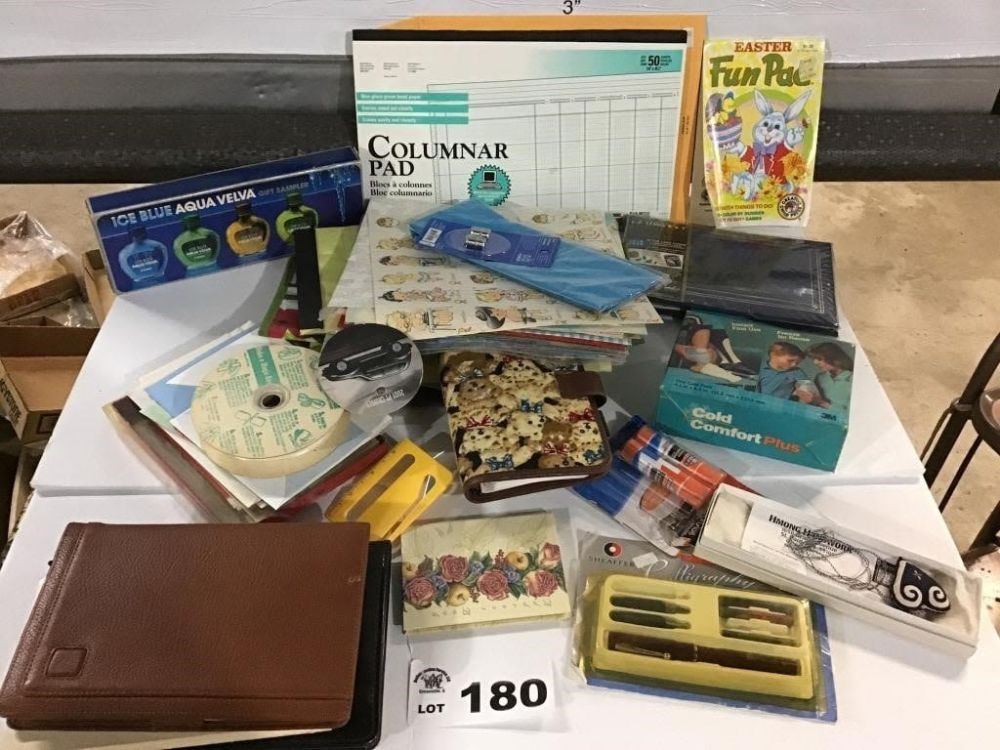 Lot 180: ASSORTED PAPER WRAP, BOOKS, PLANNERS