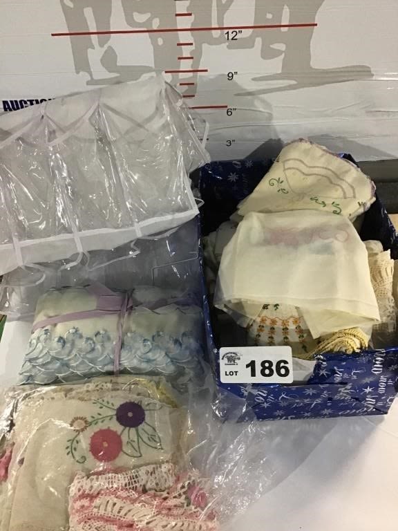 Lot 186: FANCI WORK, CURTAINS, SHOE BAG