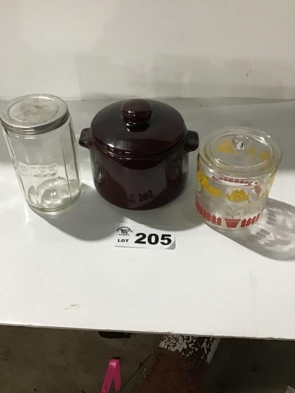 Lot 205: COFFEE JAR, CANDY JAR, COOKIE JAR