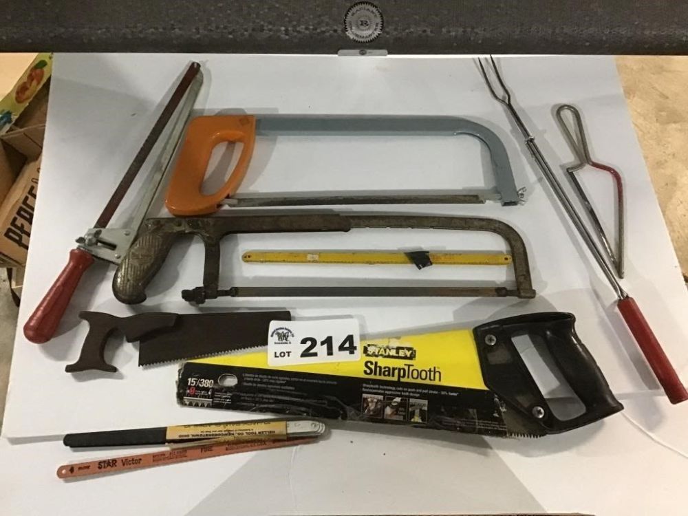 Lot 214: ASSORTMENT OF SAWS