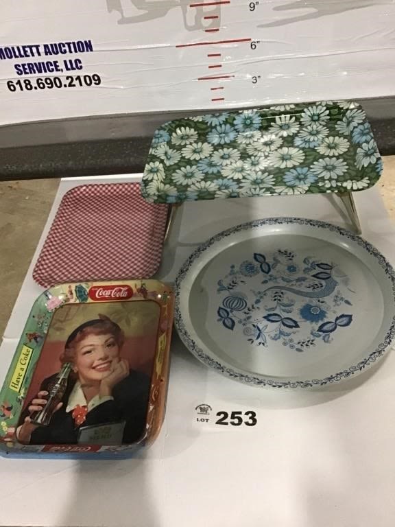 Lot 253: VINTAGE TRAYS, ORIGINAL COKE TRAY