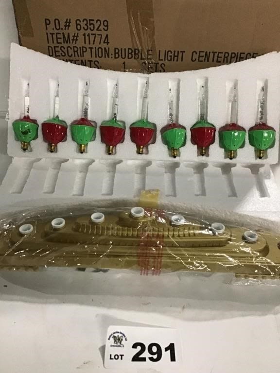 Lot 291: BUBBLE LIGHTS NIB. CENTERPIECE