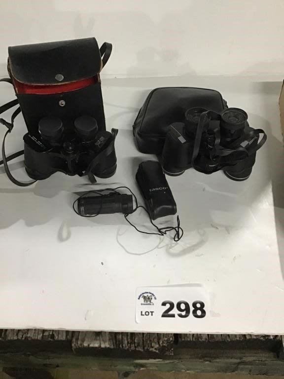 Lot 298: BINOCULARS (2). MONOCULAR