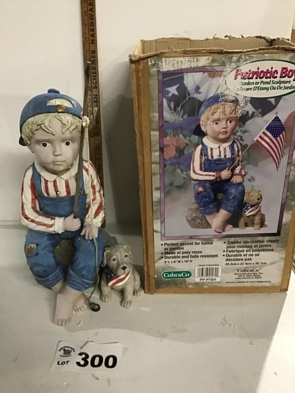 Lot 300: PATRIOTIC BOY, HAS CRACK ACROSS FACE