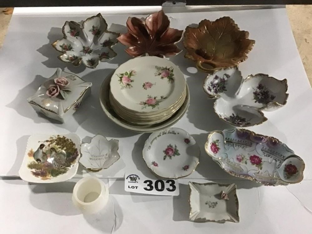 Lot 303: RELISH DISHES, PLATES