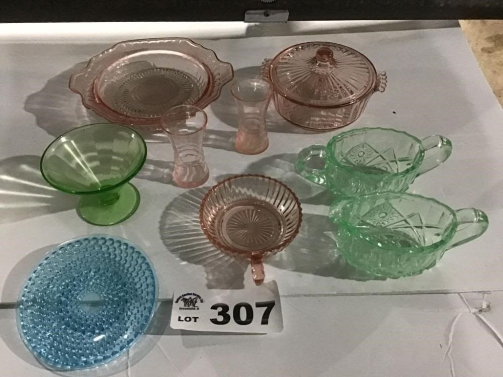 Lot 307: PINK, GREEN, BLUE DEPRESSION