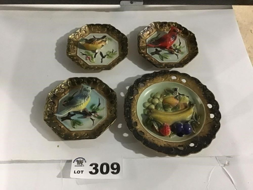 Lot 309: JAPAN NAPCO WARE PLATES, one bird missing tail