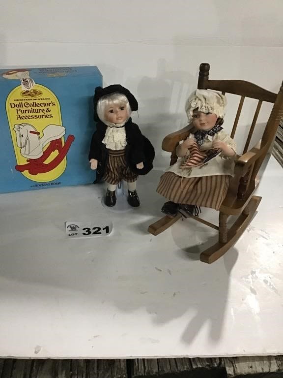 Lot 321: DOLLS AND FURNITURE