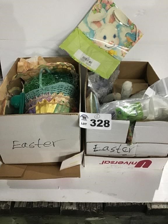 Lot 328: EASTER BASKETS, EASTER DECOR