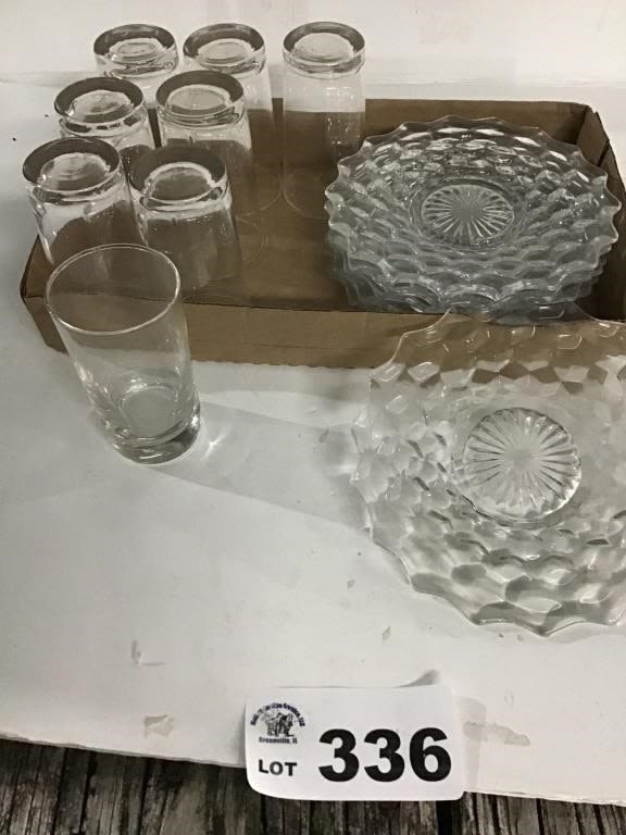 Lot 336: GLASSES AND PLATES