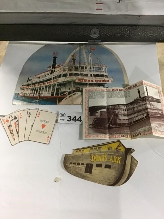 Lot 344: RIVER QUEEN ORIGINAL MENUS, PLACEMAT