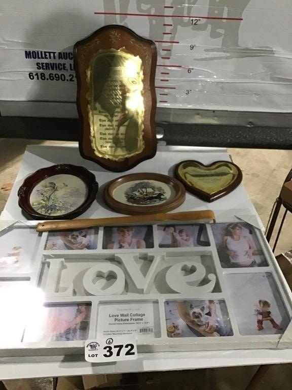 Lot 372: HOME INTERIOR PLAQUES, PICTURE FRAME