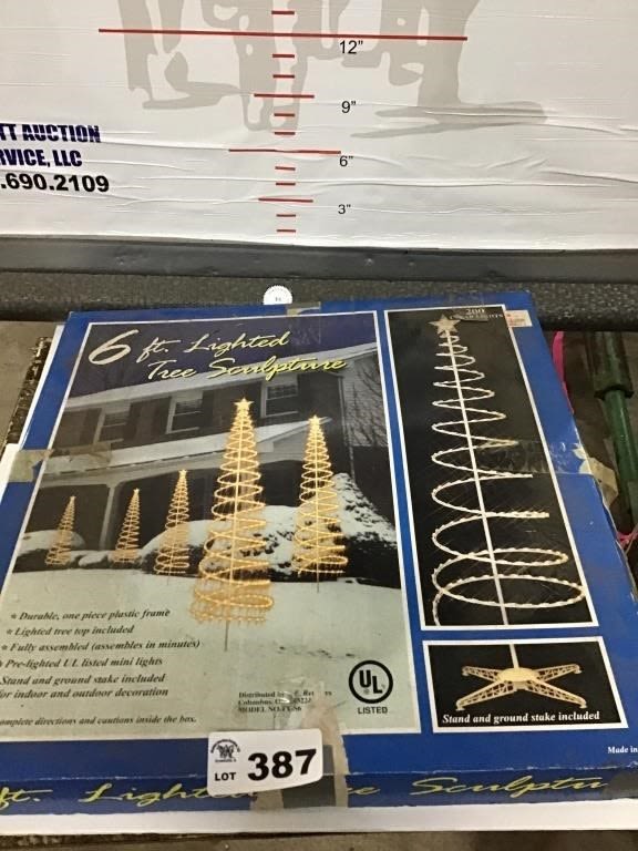 Lot 387: 6 ft LIGHTED TREE SCULPTURE