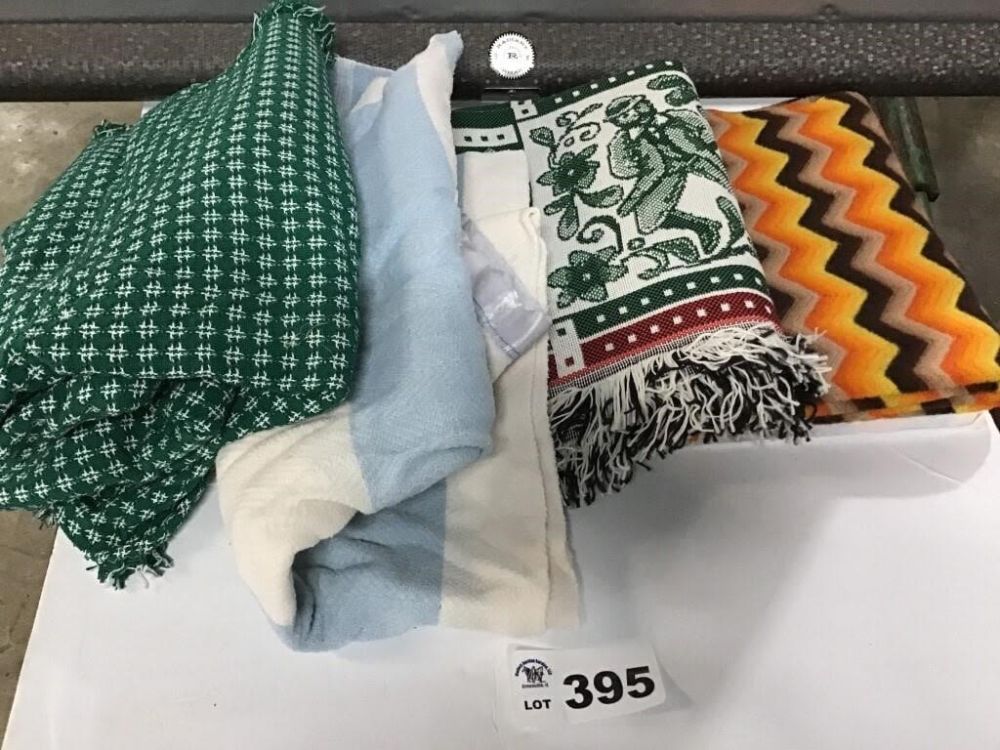 Lot 395: THROWS, BLANKETS