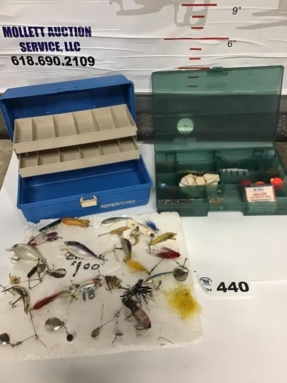 Lot 440: TACKLE BOXES, LURES