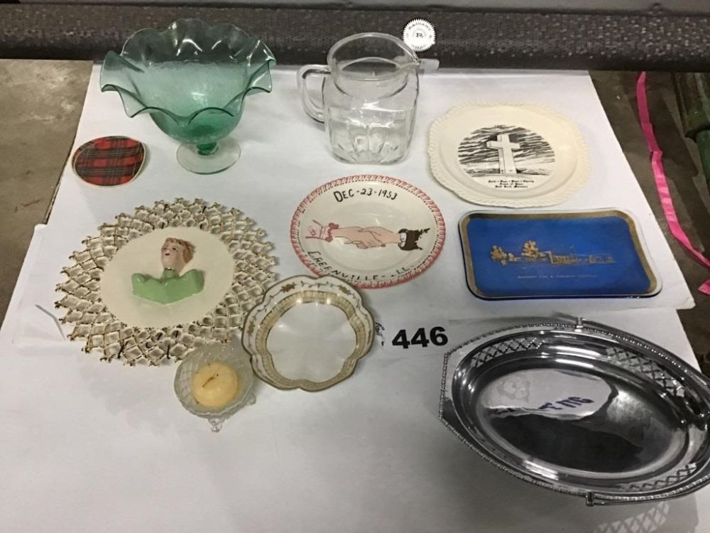 Lot 446: VINTAGE DISHES, PITCHER