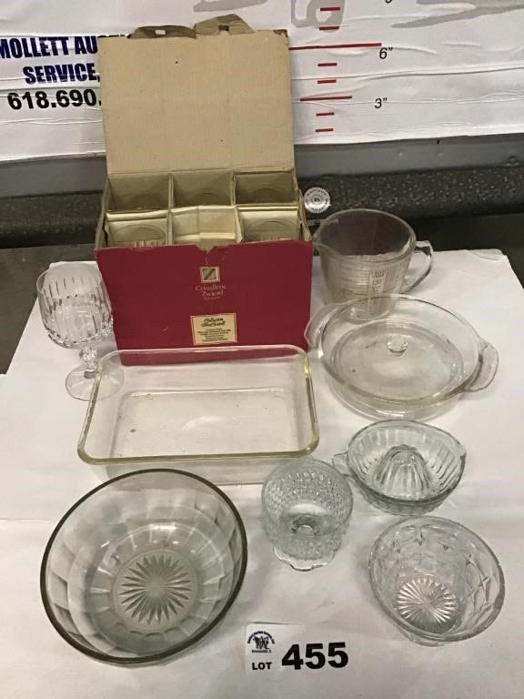 Lot 455: STEMWARE, BAKING DISHES