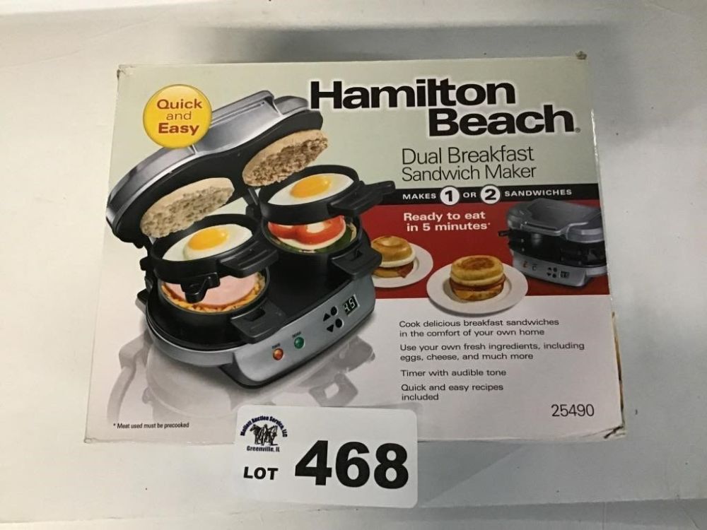 Lot 468: HAMILTON BEACH DUAL BREAKFAST MAKER