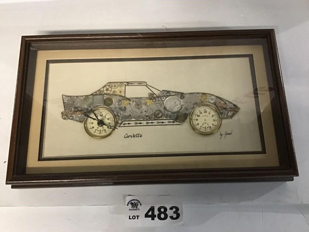 Lot 483: CORVETTE CLOCK BY GIRARD