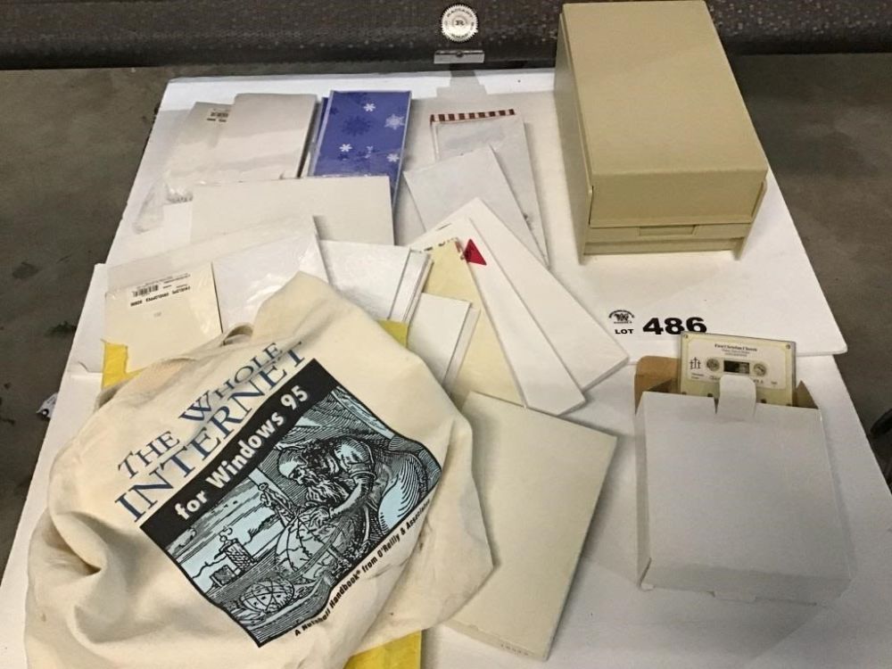 Lot 486: STATIONARY, FILE BOX