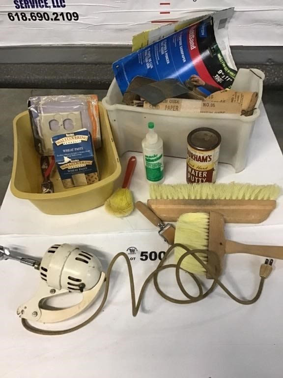 Lot 500: SANDPAPER, WALLPAPER SUPPLIES
