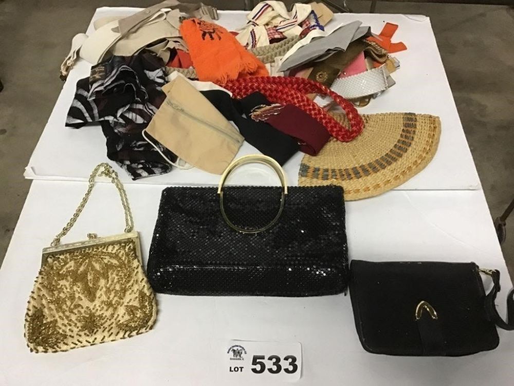 Lot 533: LADIES PURSES, BELTS