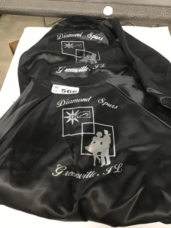 Lot 566: DIAMOND SQUARES SQUARE DANCING JACKETS. XXL, MED
