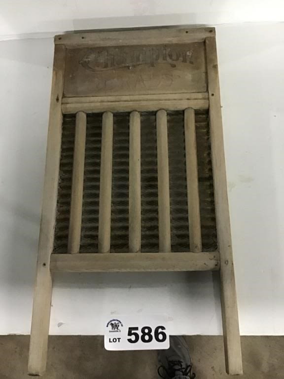 Lot 586: CHAMPION BRASS WASHBOARD