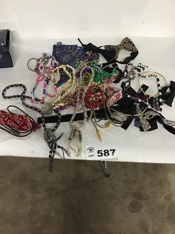 Lot 587: BOLO TIES,  BOW TIES
