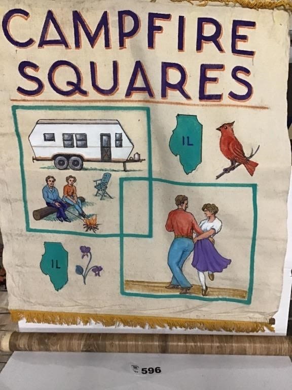Lot 596: CAMPFIRE TAPESTRY