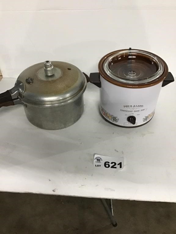 Lot 621: CROCK POT,  PRESSURE COOKER