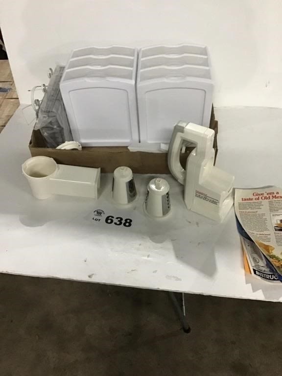 Lot 638: SALAD SHOOTER, ORGANIZERS ,RACK