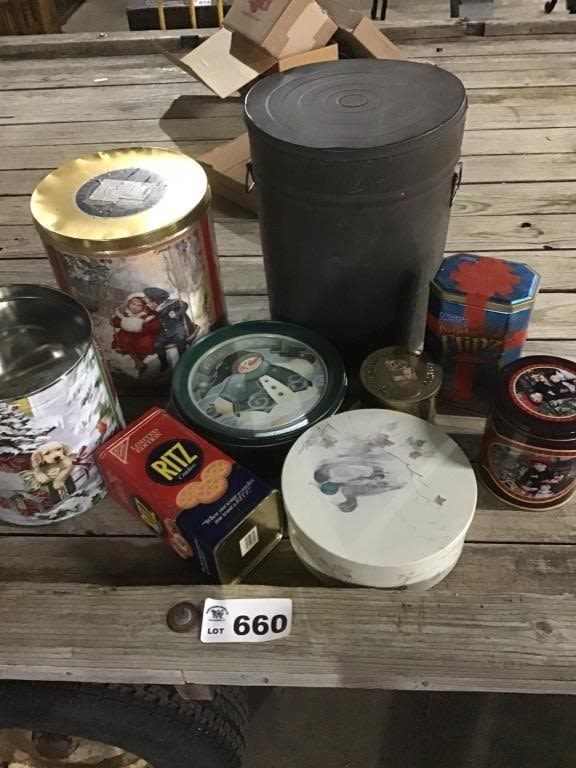 Lot 660: TINS, LARD CAN