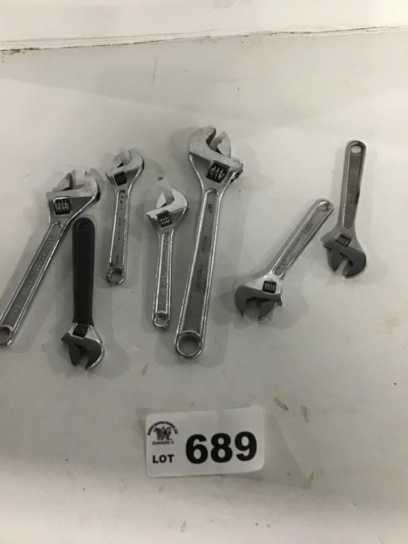 Lot 689: ADJUSTABLE WRENCHES