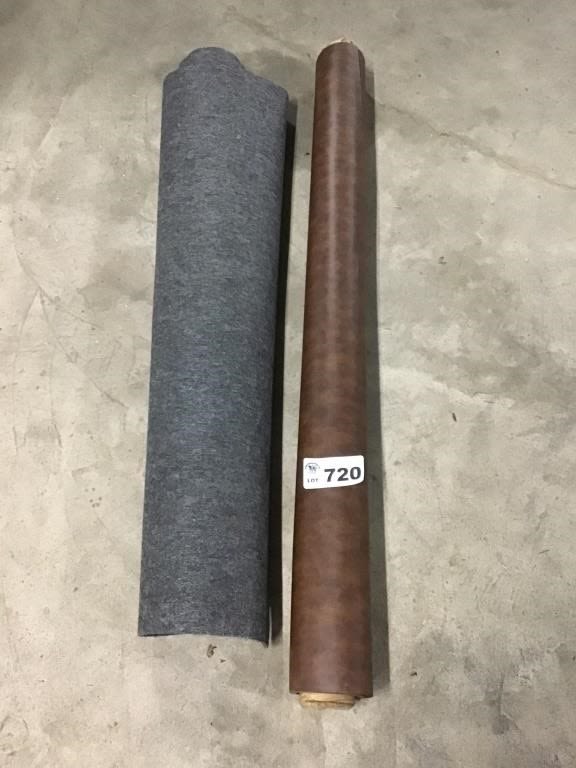 Lot 720: ROLL OF VINYL 4.5 ft, PIECE OF FELT