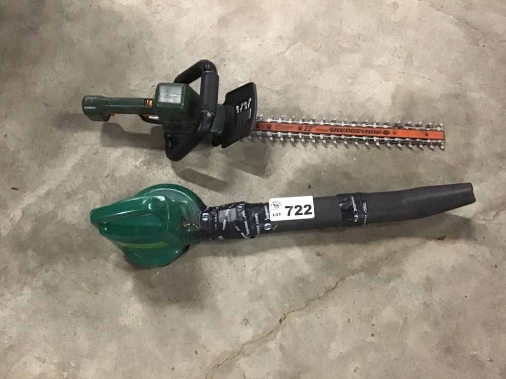 Lot 722: LEAF BLOWER, HEDGE TRIMMER