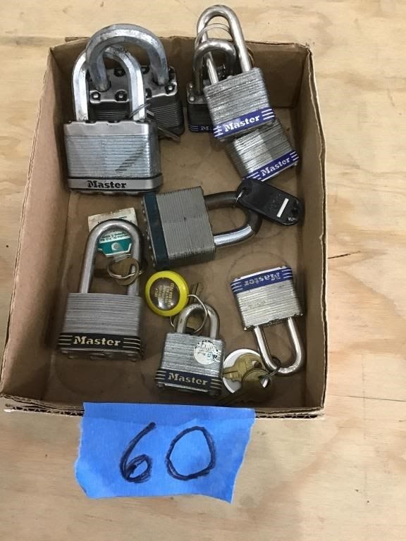 Lot 60: PAD LOCKS ?? WITH KEYS