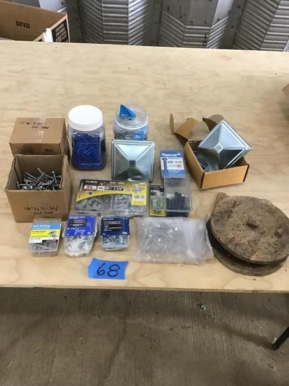 Lot 68: SCREWS AND HARDWARE,  POST CAPS