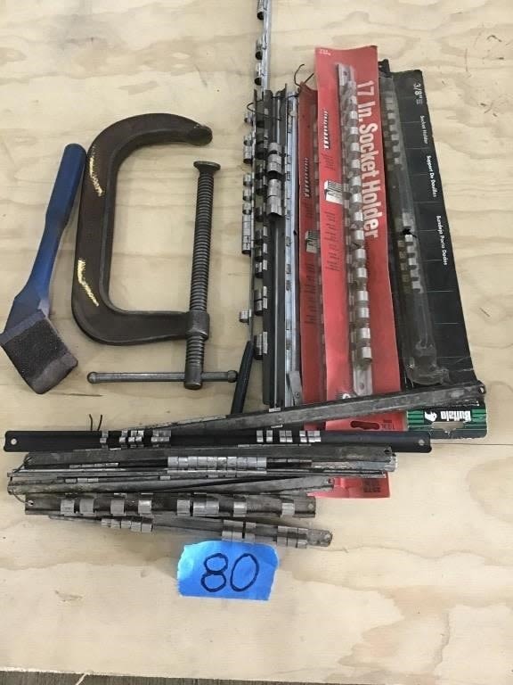 Lot 80: C CLAMP,  SOCKET RAILS,