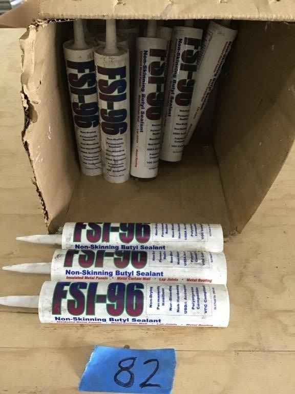 Lot 82: 13 TUBES. BUTYL CAULK
