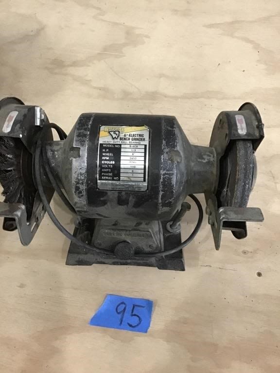 Lot 95: 6 IN.  BENCH GRINDER