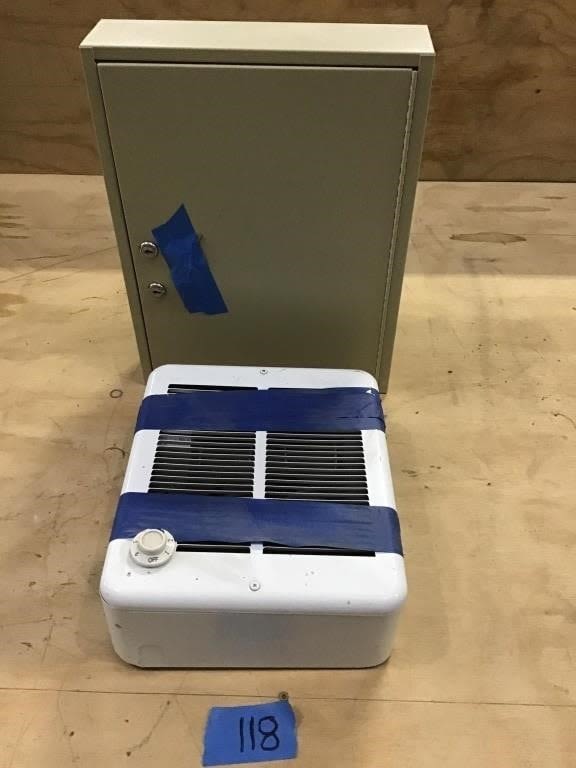 Lot 118: KEY CABINET,  HEATER