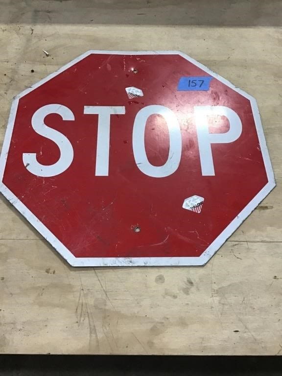 Lot 157: STOP ?? SIGN