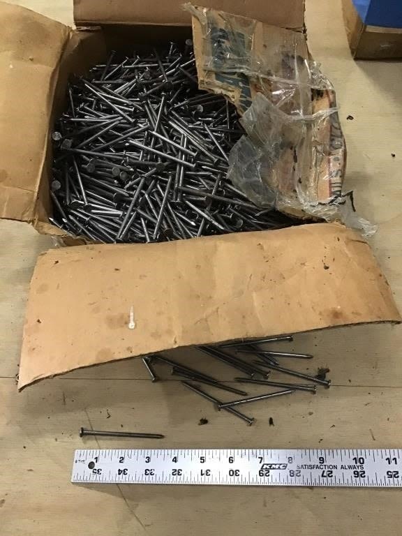 Lot 200: BOX OF NAILS